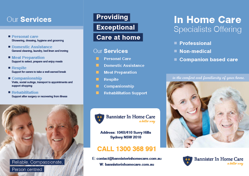 Flyer Design by rkailas for Bannister In Home Care | Design #1917846