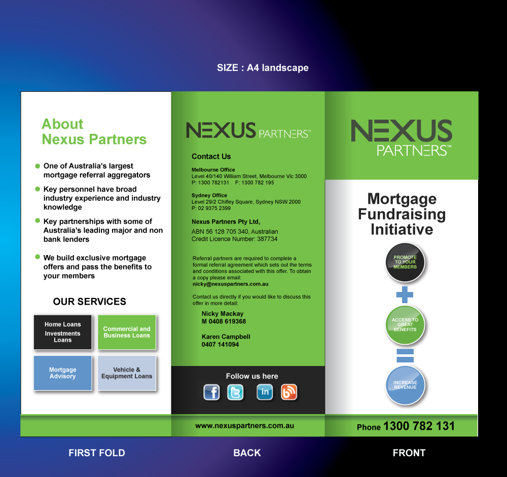 Brochure Design by designgreen for Nexus Partners | Design #1927794