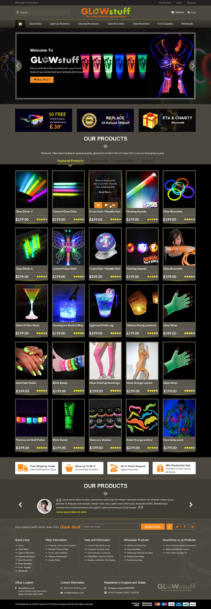 Diseño Web por Sbss para Glow stuff | Diseño: #7646244