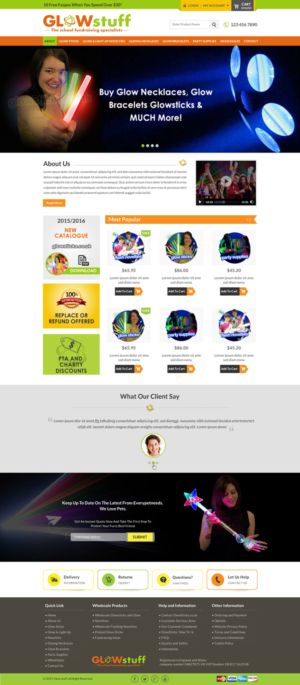 Web Design par Sbss pour Glow stuff | Design : #7676278
