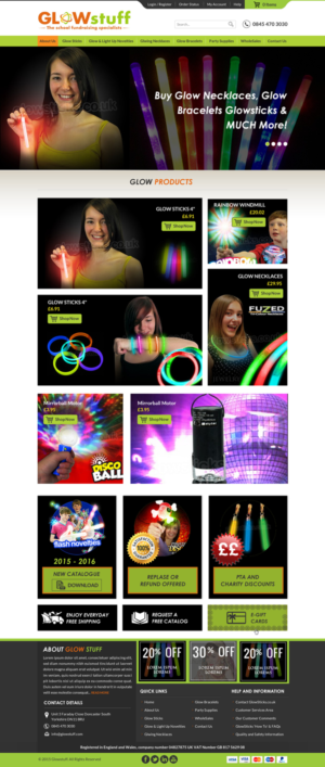 Web Design par Sbss pour Glow stuff | Design : #7700041