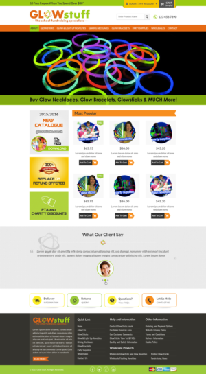 Web Design par Sbss pour Glow stuff | Design : #7700044