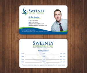 Diseño de Tarjeta de Presentación por Stylez Designz para Sweeney Chiropractic | Diseño: #7756796