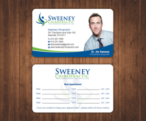 Diseño de Tarjeta de Presentación por Stylez Designz para Sweeney Chiropractic | Diseño: #7757054