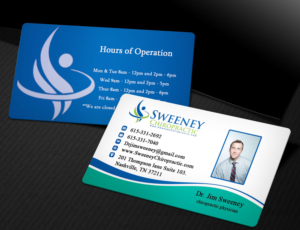 Business Card Design by Nilu for Sweeney Chiropractic | Design: #7664933