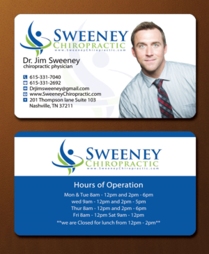 Business Card Design by Nilu for Sweeney Chiropractic | Design: #7664952