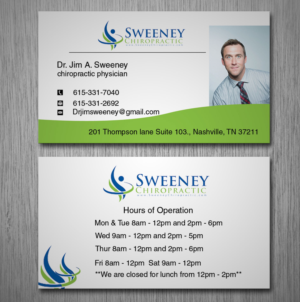 Business Card Design by Nilu for Sweeney Chiropractic | Design: #7664959