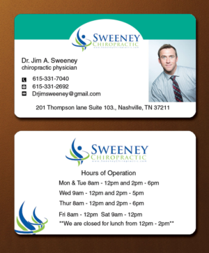 Business Card Design by Nilu for Sweeney Chiropractic | Design: #7664960