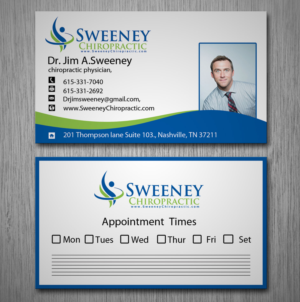 Design de Carte de Visite par Nilu pour Sweeney Chiropractic | Design : #7677679