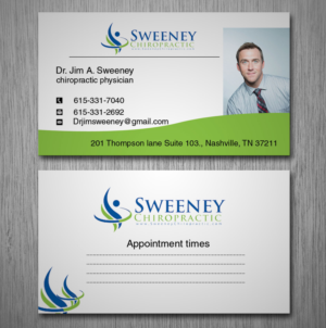 Design de Carte de Visite par Nilu pour Sweeney Chiropractic | Design : #7677711