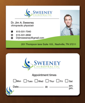 Design de Carte de Visite par Nilu pour Sweeney Chiropractic | Design : #7677713