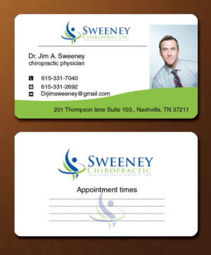 Diseño de Tarjeta de Presentación por Nilu para Sweeney Chiropractic | Diseño: #7677720