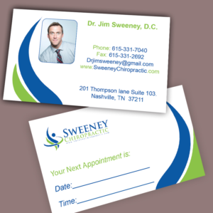 Diseño de Tarjeta de Presentación por shyamalart para Sweeney Chiropractic | Diseño: #7733154
