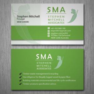 Design de Carte de Visite par Lanka Ama pour Stephen Mitchell Associates | Design : #7675296