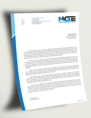Letterhead Design by Selda for Nathan Gardiner Electrical | Design: #7660970