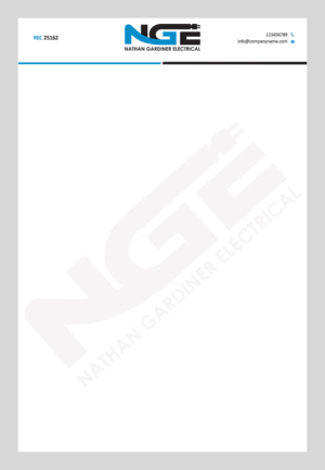 Letterhead Design by Creations Box 2015 for Nathan Gardiner Electrical | Design: #7669712