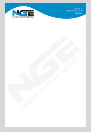 Letterhead Design by Creations Box 2015 for Nathan Gardiner Electrical | Design: #7669714