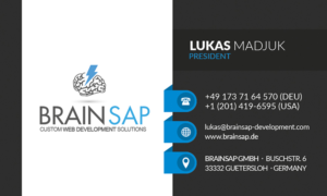 Design de Carte de Visite par SDCDesign pour Brainsap GmbH | Design : #7657912