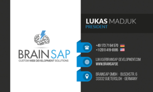 Design de Carte de Visite par SDCDesign pour Brainsap GmbH | Design : #7660771