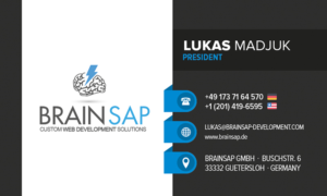 Business Card Design by SDCDesign for Brainsap GmbH | Design: #7664527