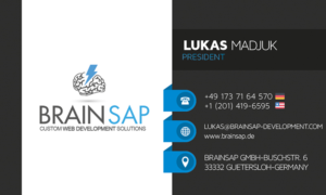 Business Card Design by SDCDesign for Brainsap GmbH | Design: #7669029