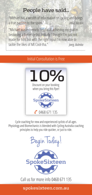 DL Flyer for Cycle Coaching business to reach new cyclists | Design de Flyer par Jackie Morrison