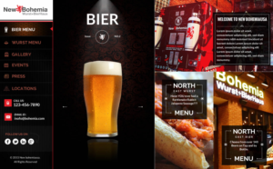 Craft Beer and Sausage Bar Cluttered look  | Web Design by Sbss
