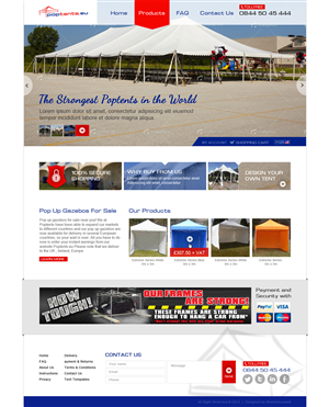 Web Design by AVROM for Poptents.eu | Design: #1907845