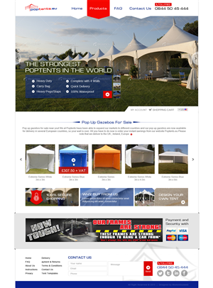 Web Design by AVROM for Poptents.eu | Design: #1907848