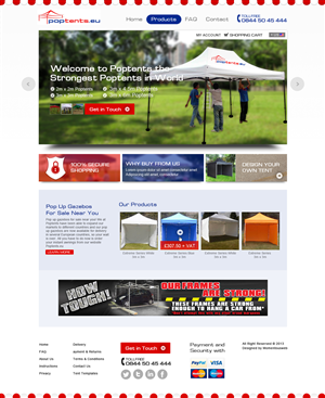 Web Design by AVROM for Poptents.eu | Design: #1914485