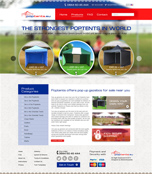 Web Design by AVROM for Poptents.eu | Design: #1914487