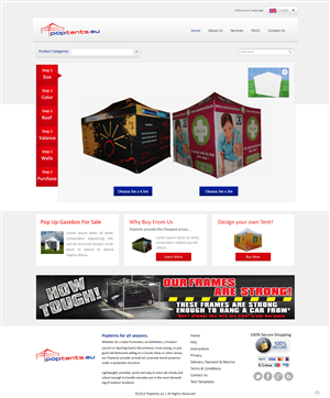 Web Design by pb for Poptents.eu | Design: #1905625