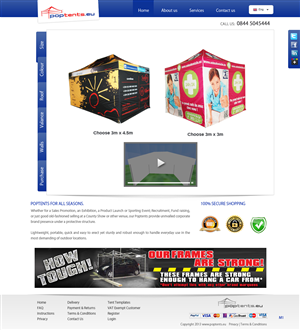 Web Design by pb for Poptents.eu | Design: #1905627