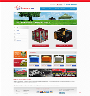 Web Design by pb for Poptents.eu | Design: #1905630