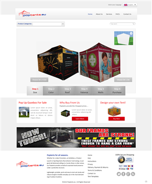 Web Design by pb for Poptents.eu | Design: #1910406