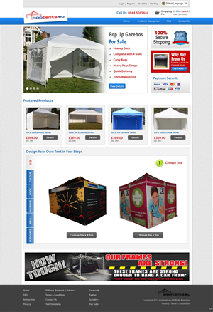 Web Design by pb for Poptents.eu | Design: #1910412