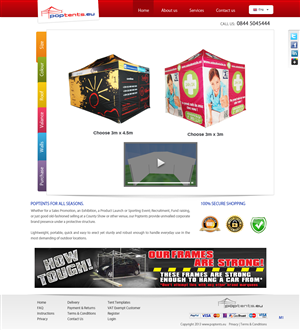 Web Design by pb for Poptents.eu | Design: #1910414
