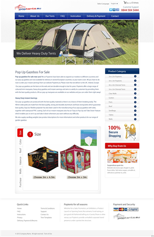 Web Design by pb for Poptents.eu | Design: #1910418