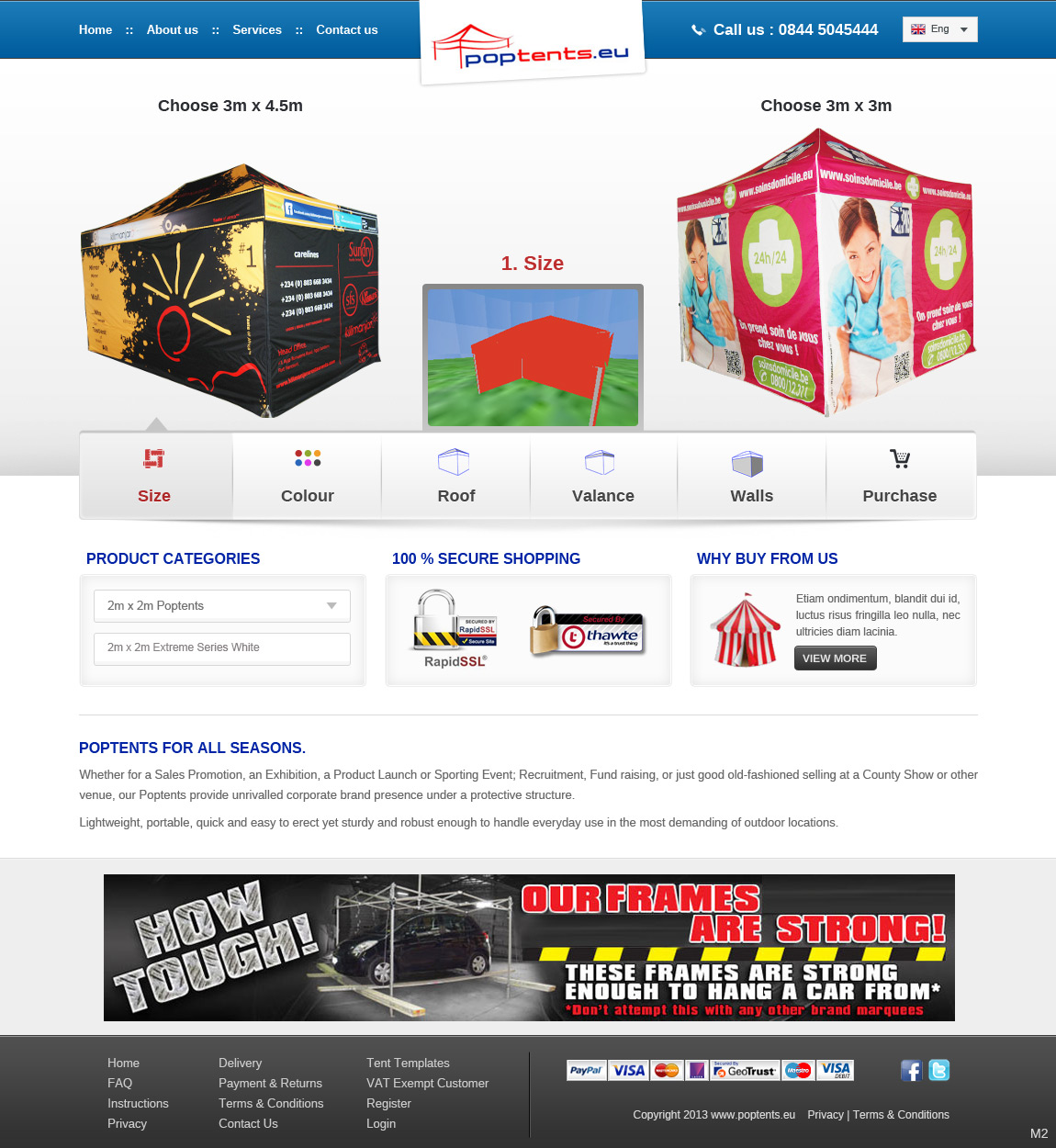 Web Design by pb for Poptents.eu | Design #1925414