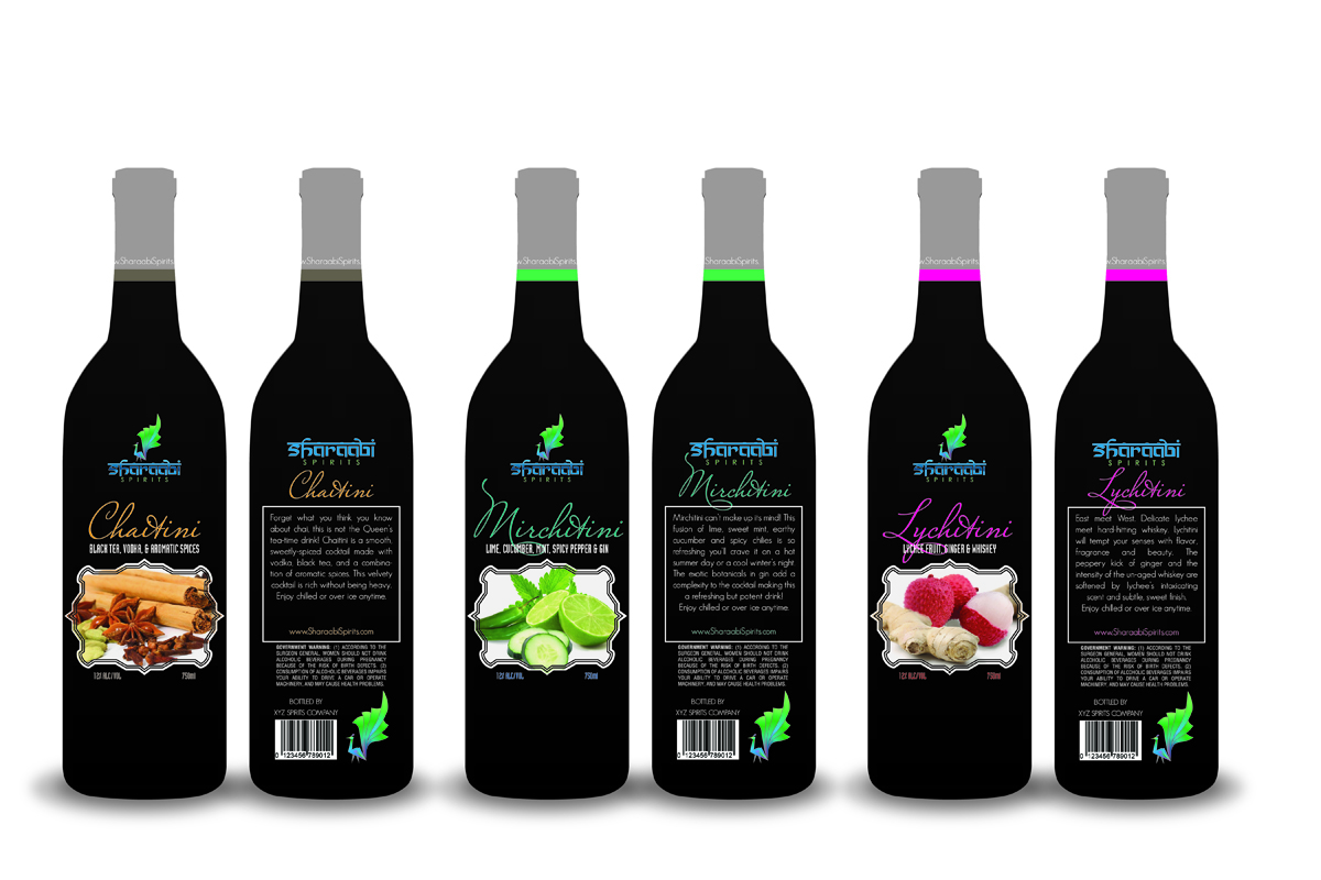 Packaging Design by Oct-O-Ray Design for Sharaabi Spirits | Design #1942935