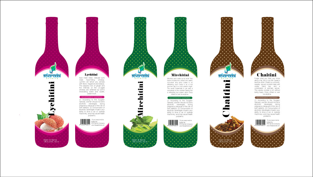 Packaging Design by shaheen for Sharaabi Spirits | Design #1942913