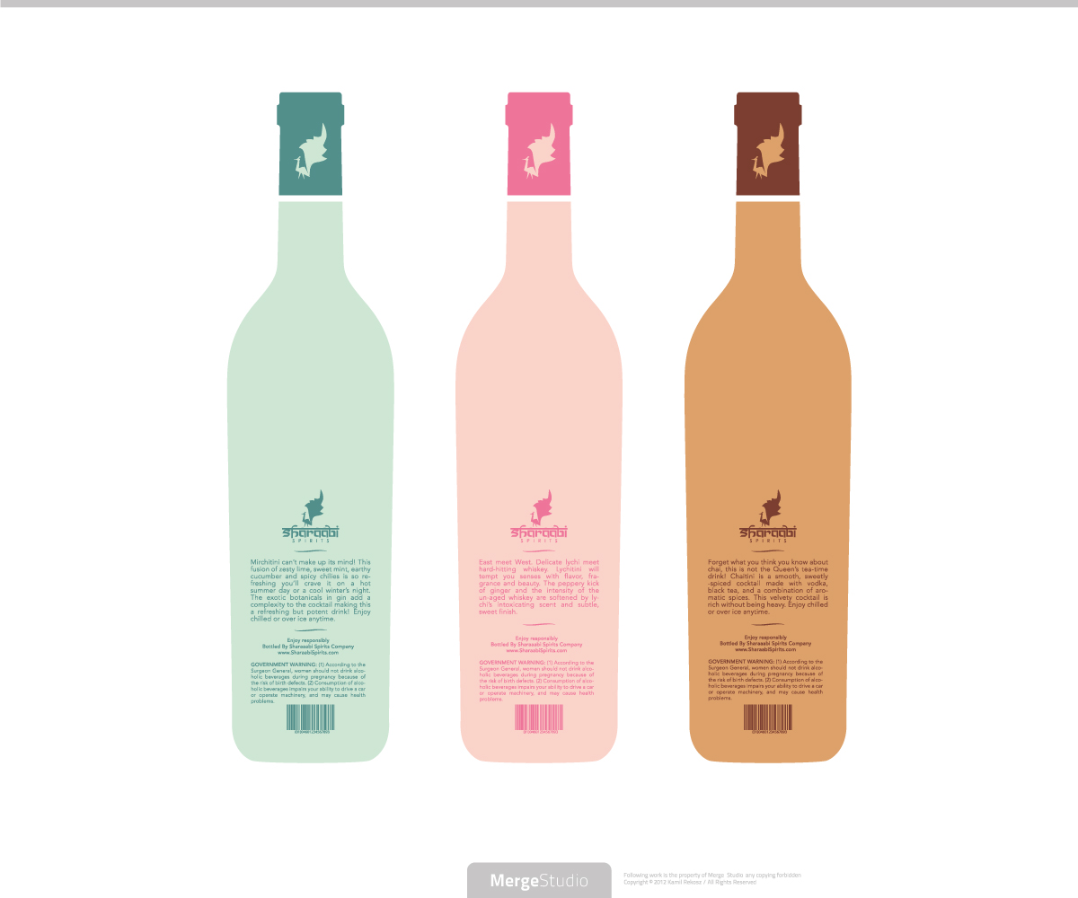 Verpackungs-Design von MergeStudio für Sharaabi Spirits | Design #1927216