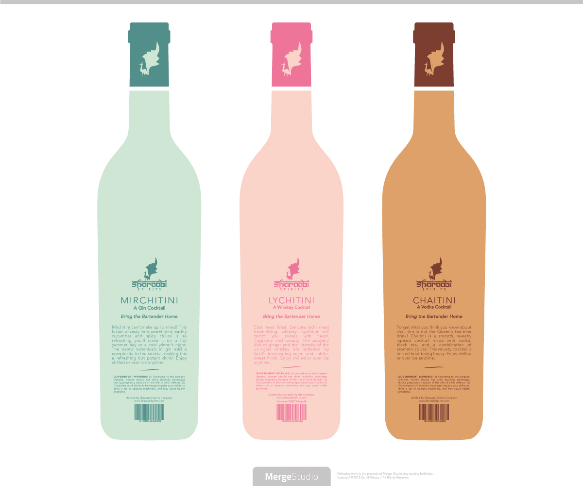 Verpackungs-Design von MergeStudio für Sharaabi Spirits | Design #1930661