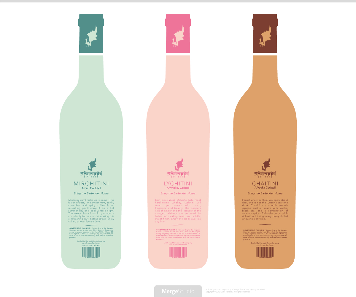 Packaging Design by MergeStudio for Sharaabi Spirits | Design #1945325