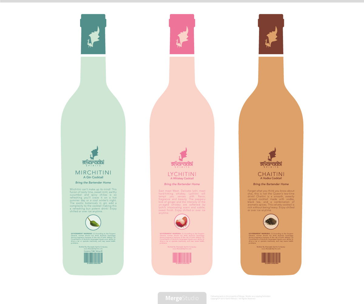 Verpackungs-Design von MergeStudio für Sharaabi Spirits | Design #1946657