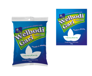 A social enterprise charity working in Sierra Leone needs new packaging for its Welbodi Gari snack | Design Emballage par Cari Lopez