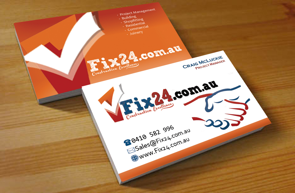 Business Card Design by Sandun Harshana for Www.Fix24.com.au | Design: #1928715
