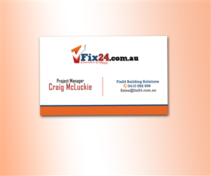 Business Card Design by Prashant Besra for Www.Fix24.com.au | Design: #1919252