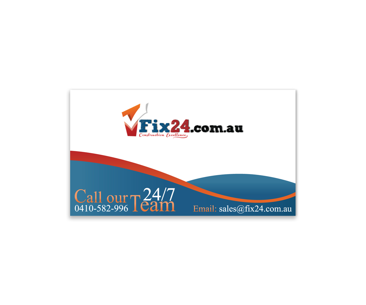 Business Card Design by hAkuXer0 for Www.Fix24.com.au | Design #1915134
