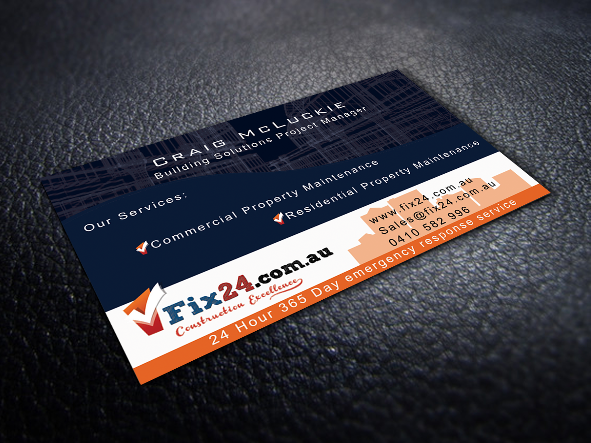 Business Card Design by LogoRepublic.ph for Www.Fix24.com.au | Design #1928571